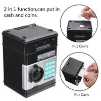 Money Box Electronic Password Code Key Lock Piggy Bank Automatic Coins Cash Saving Money Box Counter Mini Safe Box Child Gift