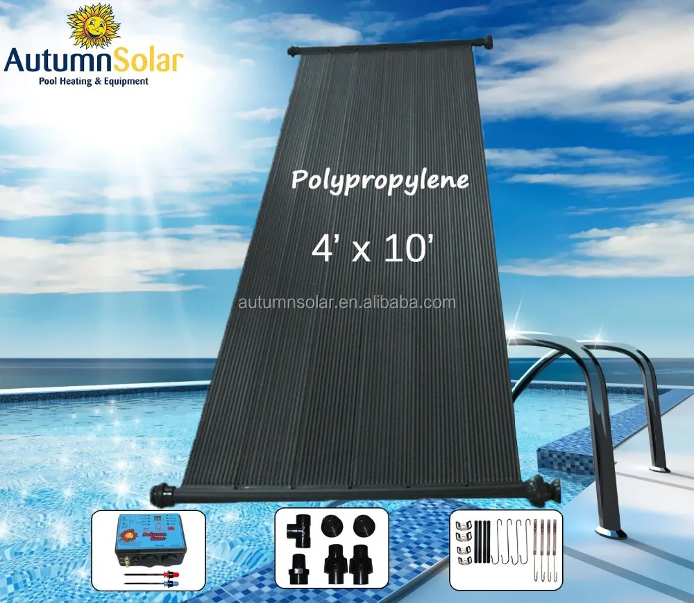 Solar pool heating mat thermodynamic panels