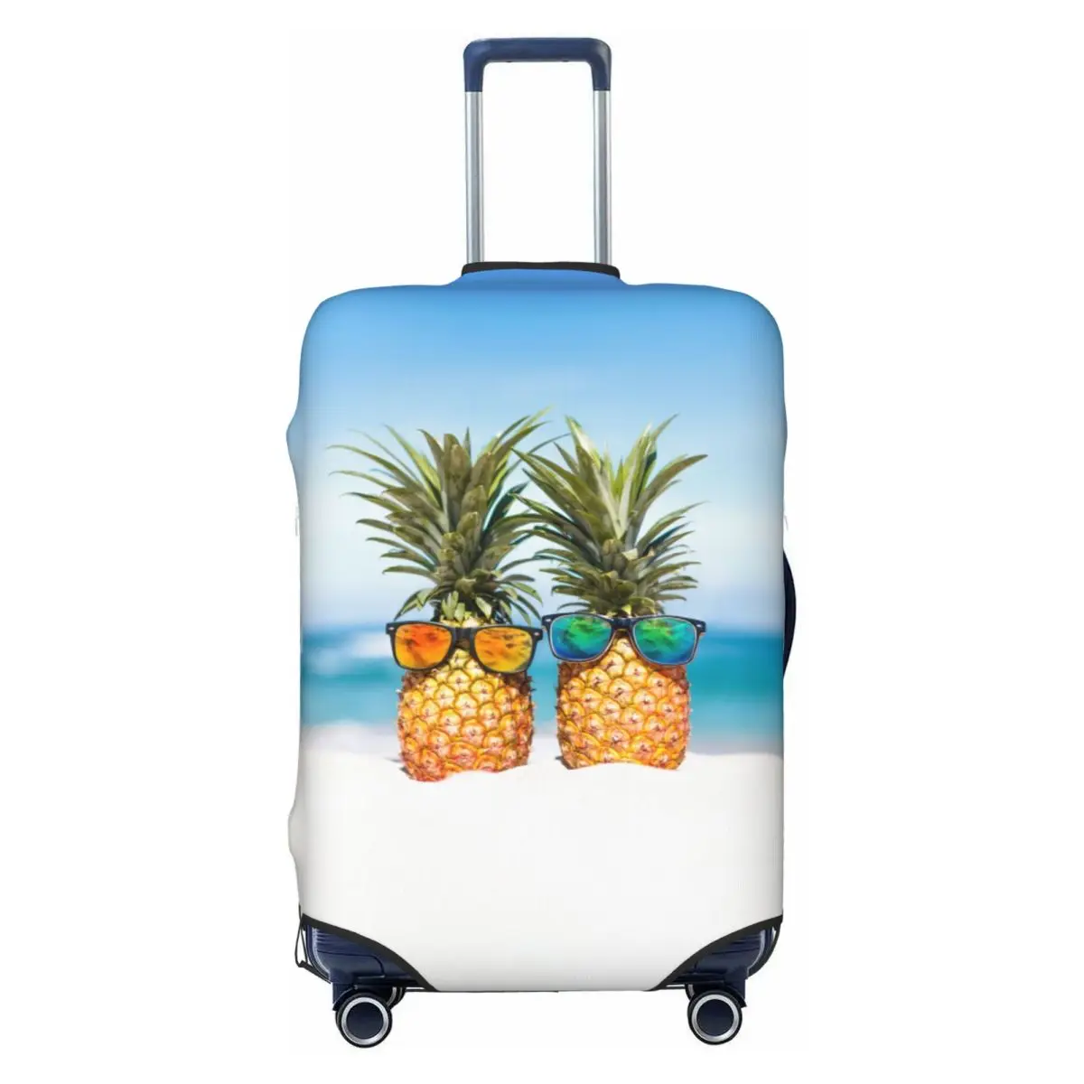 

Custom Summer Tropical Fruits Pineapples Travel Luggage Cover Dust Proof Suitcase Cover Protector Fit 18-32 Inch