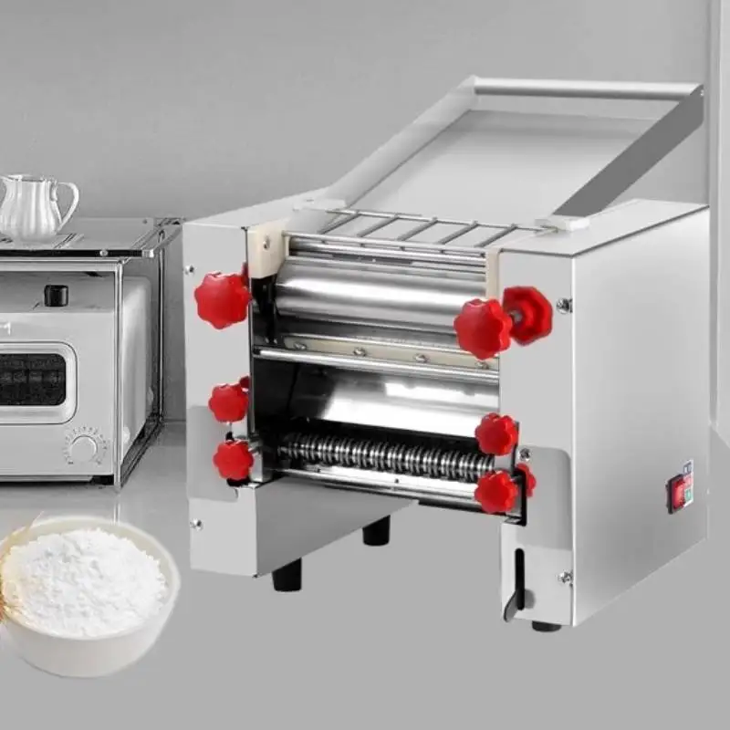 Ramen Noodle Making Machine Pasta Maker Machine Electric Dough Roller Noodles Pressing Making Machine with 3/9mm Dual Use Blade
