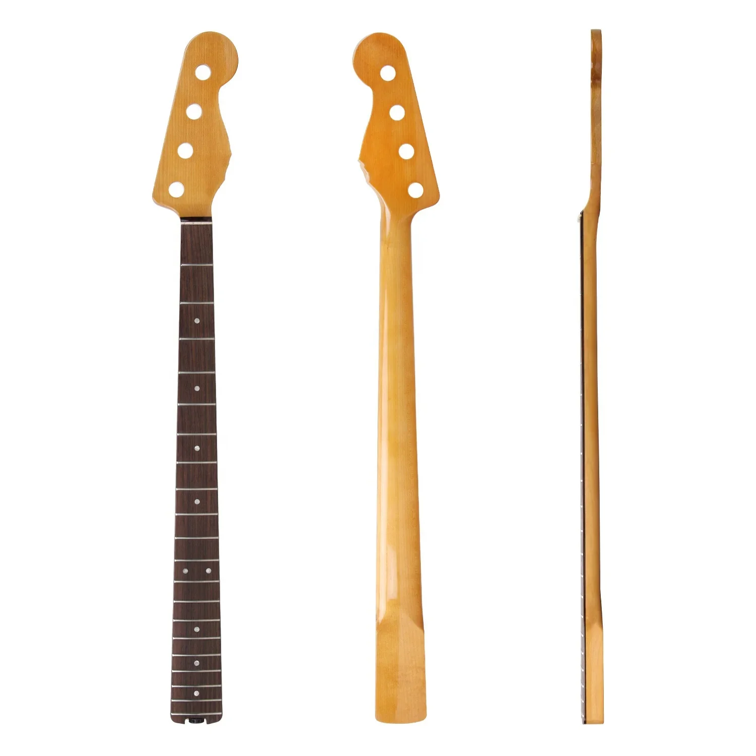 2025 4 String 20 Fret Electric Bass Neck Rose Wood Fingerboard 4 String Electric Bass Guitar Handle
