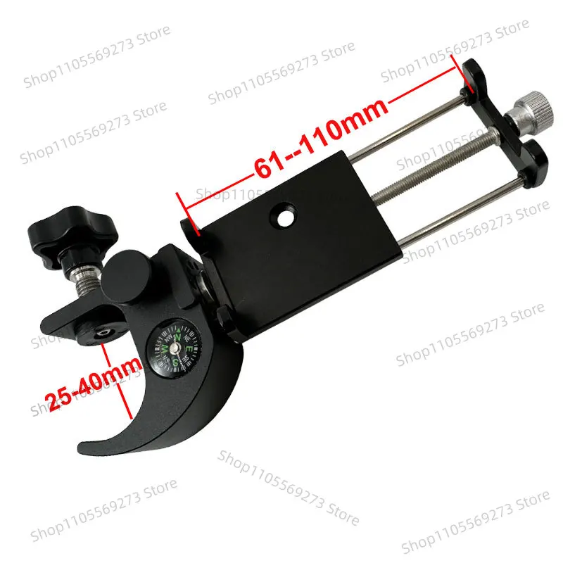 lh07-phone-holder-bracket-pole-clamp-with-compass-for-gps-data-collector-total-station-surveying-parts