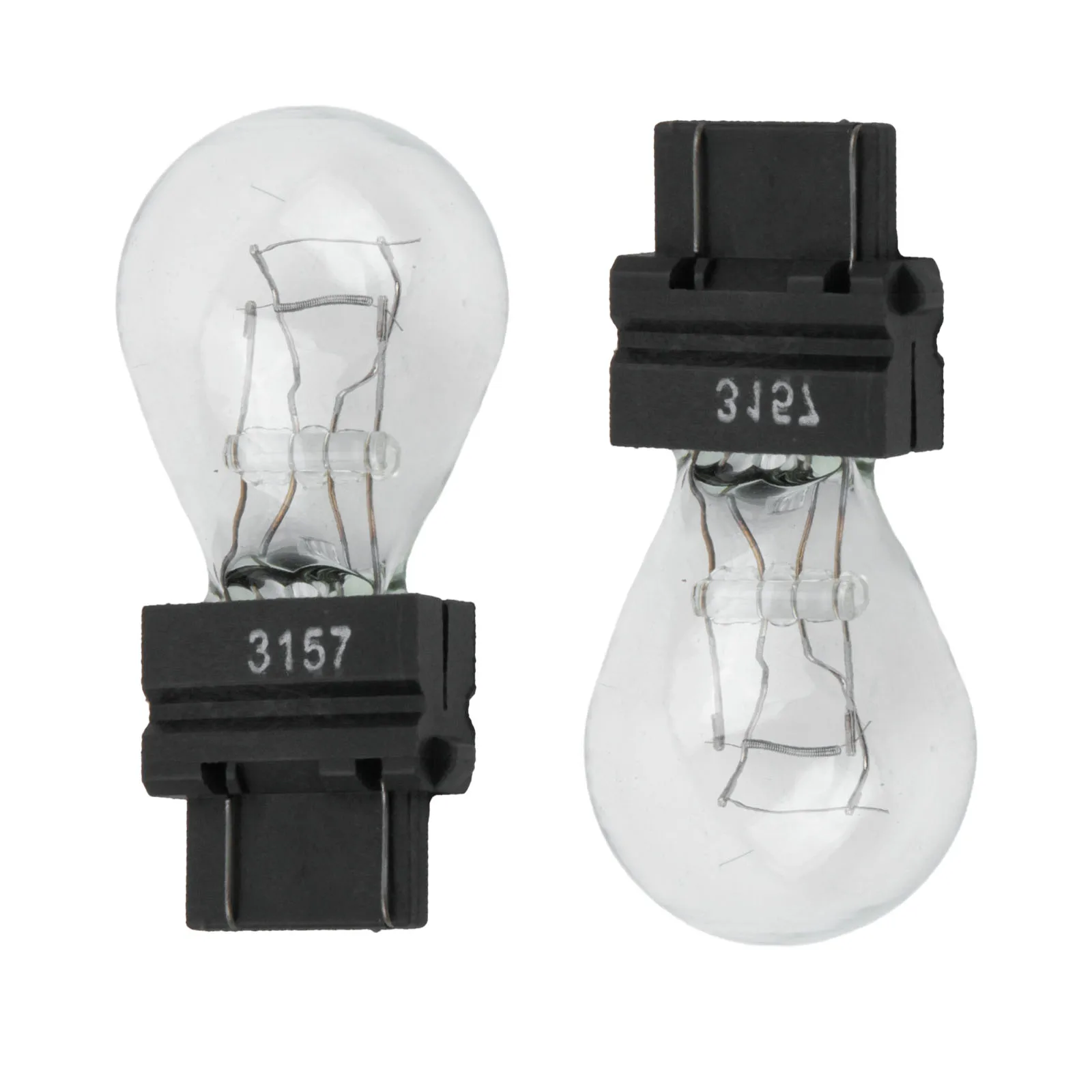 2pcs Car Clear Shell Tail Signal Brake Light Bulbs Replacement 12V 21W 3000K White 3157 Brake Light Bulbs Car Accessories