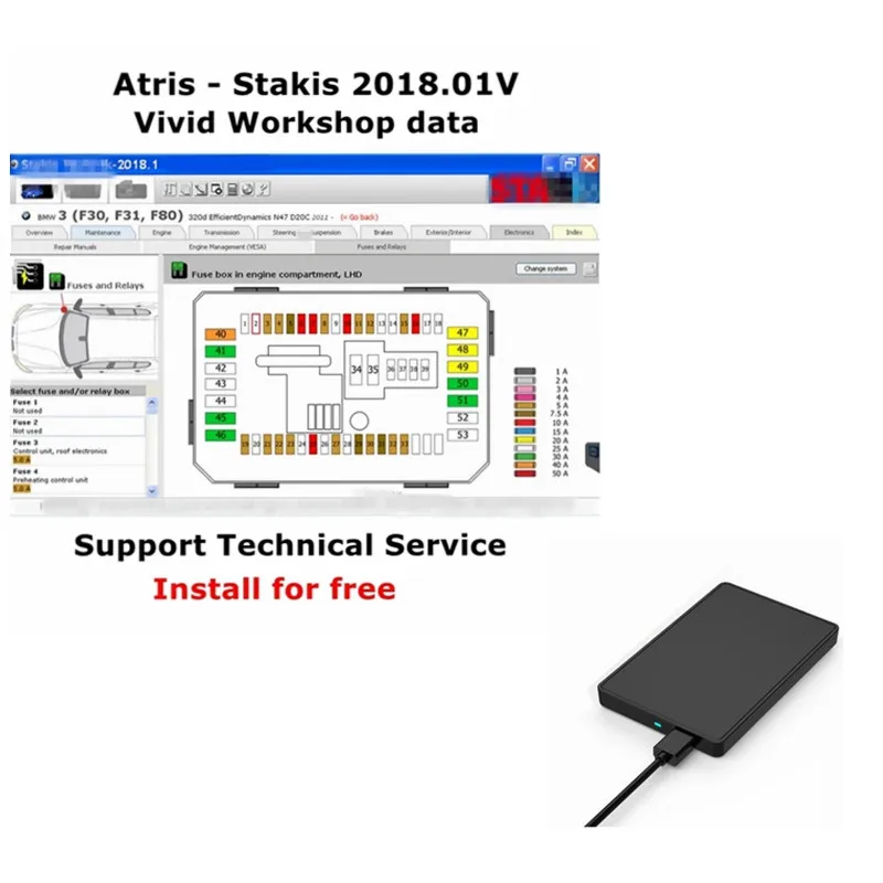 2022 Vivid Workshop DATA 2018.01v Hot Arrival Automotive( (Atris-Technik) Parts Catalog Vivid Europe Repair Software 80gb HDD