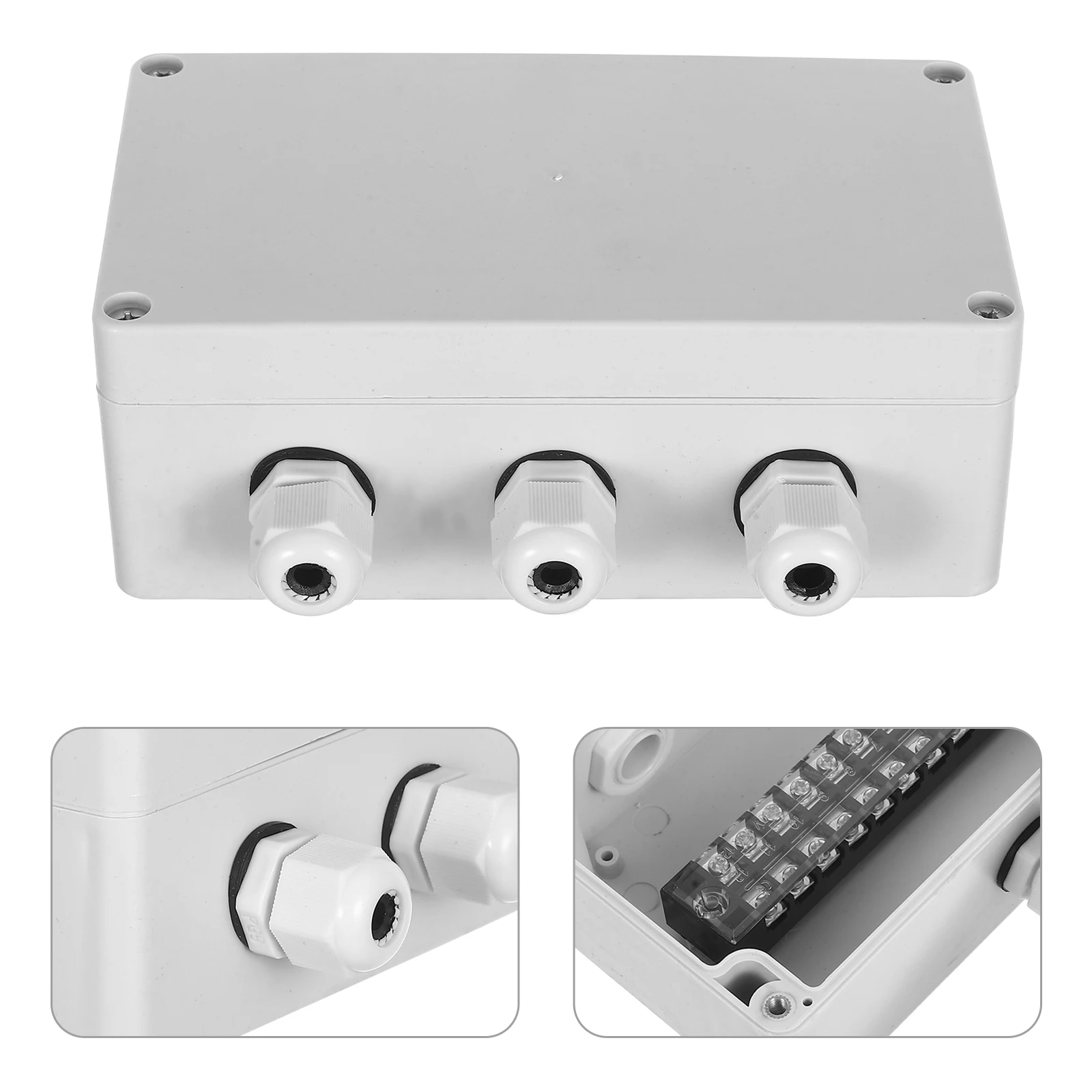 Waterproof Junction Box Outdoor Electrical Distribution Dustproof Power Enclosure 12-Terminal Reliable Transmission for Home