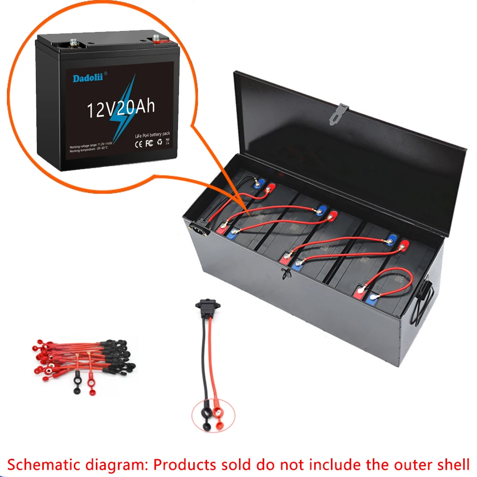 12V 4000+Cycles 20AH LiFePO4 Lithium Battery Pack For Fish Finder Light Kids Car Camping UPS 12.8V Lithium Battery With 30A BMS