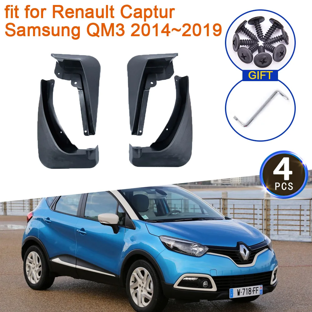 

For Renault Captur Samsung QM3 2014 2015 2016 2017 2018 2019 J87 Mudguards Splash Front Rear Wheels Fender Mudflaps Accessories