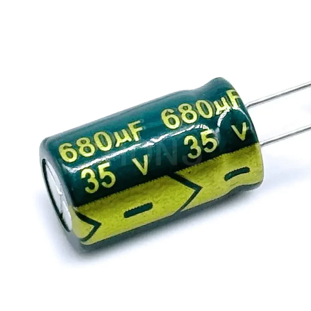 10PCS 35V680UF 35V 680UF 10*17MM (Higt quality) low ESR/impedance high frequency aluminum electrolytic capacitor