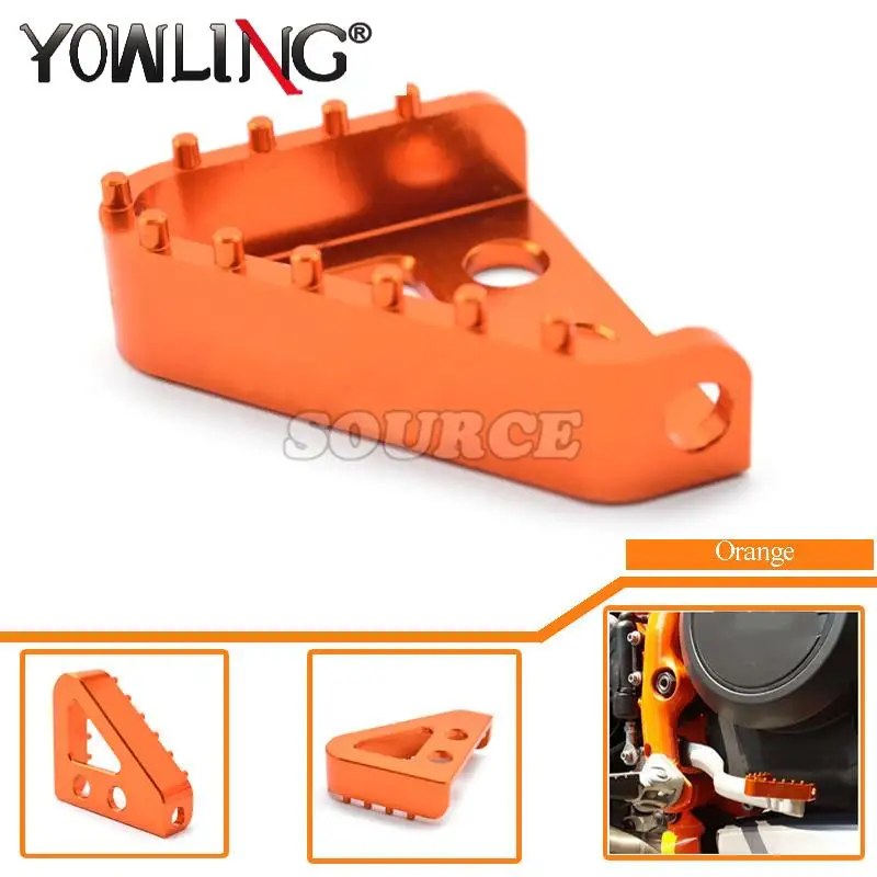 

Motorcycle accessories CNC Billet Aluminum Rear Brake Pedal Step Tips FOR RC125 200 690 DUKE 690 SMC 990 950 ADVENTURES
