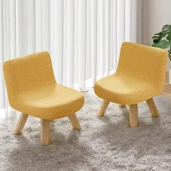 Compact Backrest Chair Small Living Room Sofa Stool Simple Doorway Shoe Changing Bench Children's Low Stool for Household Use