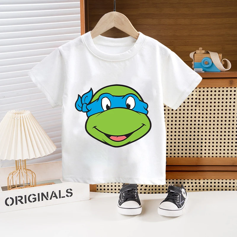 Teenage Mutant Ninja Turtles T-shirt Fashion Short Sleeve Summer Outdoor Wear Round Neck Boys Birthday Clothes Cute Tops Gifts - view 3