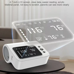 Intelligent Voice Broadcast  4.7 Inch Upper Arm Dual Mode Electronic Blood Pressure Monitor Charging Portable Alarm