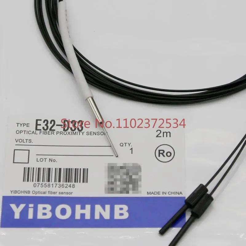 BOJKE imported E32-D33 optical fiber 3mm ultra-fine 0.8 convex pin reflection type amplifier sensing probe wire