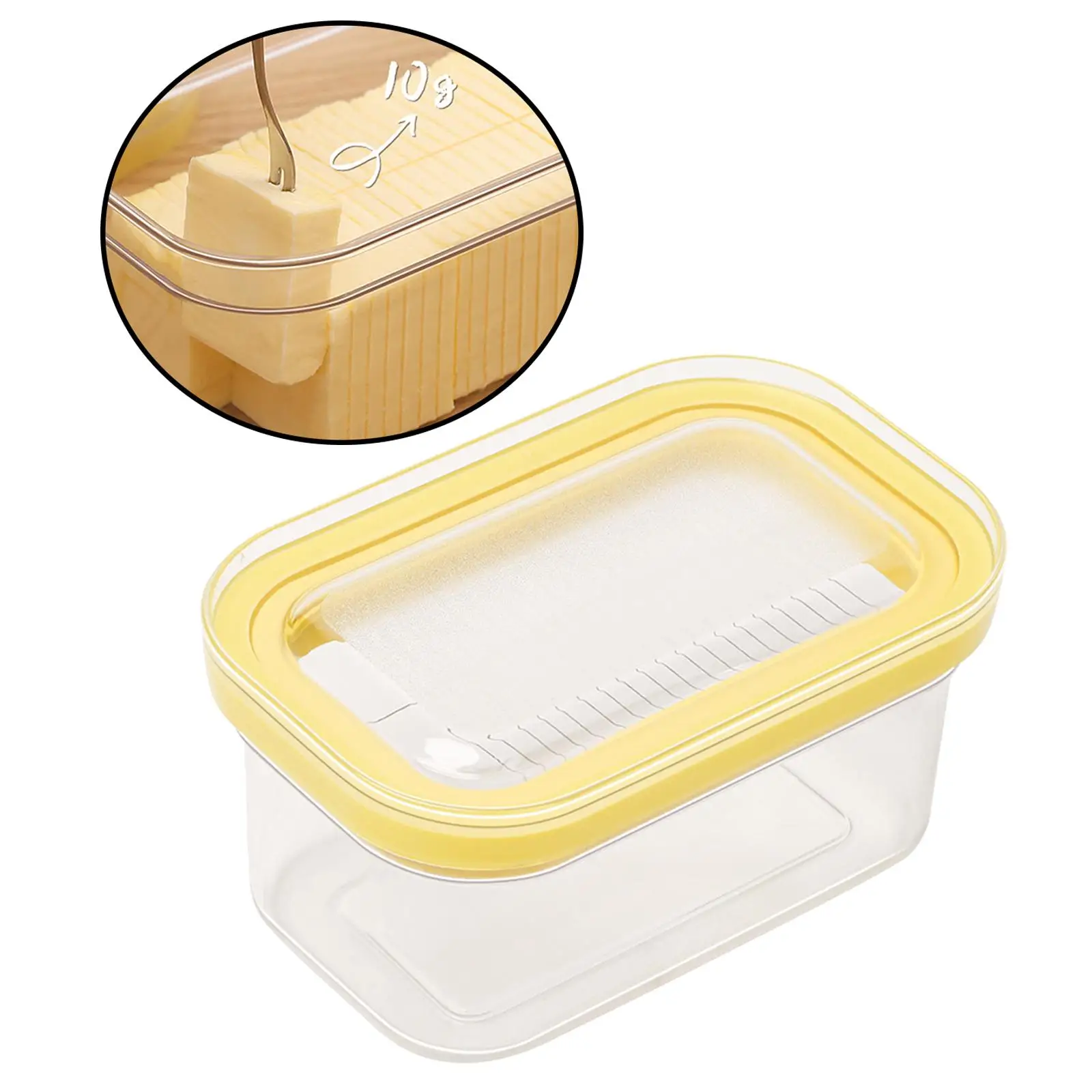 

Transparent Butter Keeper with Sealed Lid,Food Storage Container, Clear Butter Container Cutting and Storage