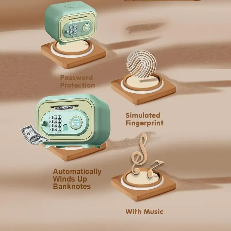 حصالة الخنزير للأطفال - وضع مزدوج متعدد الوظائف ذو سعة كبيرة - فتح الحث التلقائي - لفة توفير المال #3
