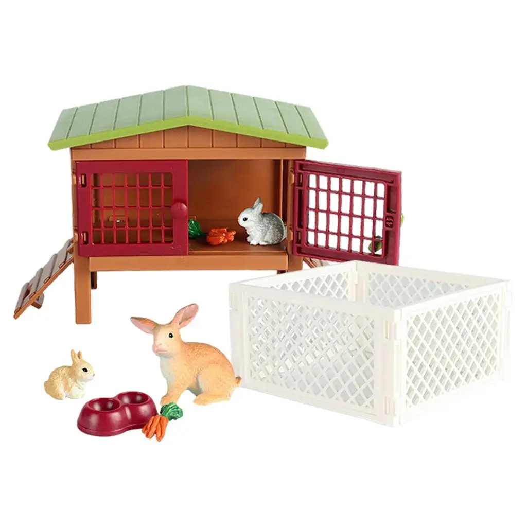Farm Animal Figures Gift Toys Set, Farm Animals Playset Includes Farmer Accessories, Birthday Gift Children