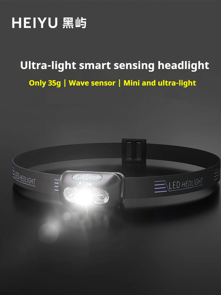 

LEM мини-налобный фонарь с датчиком движения, перезаряжаемый USB 800 мАч, светодиодный фонарик для рыбалки, кемпинга, налобный фонарь, фары 35 г