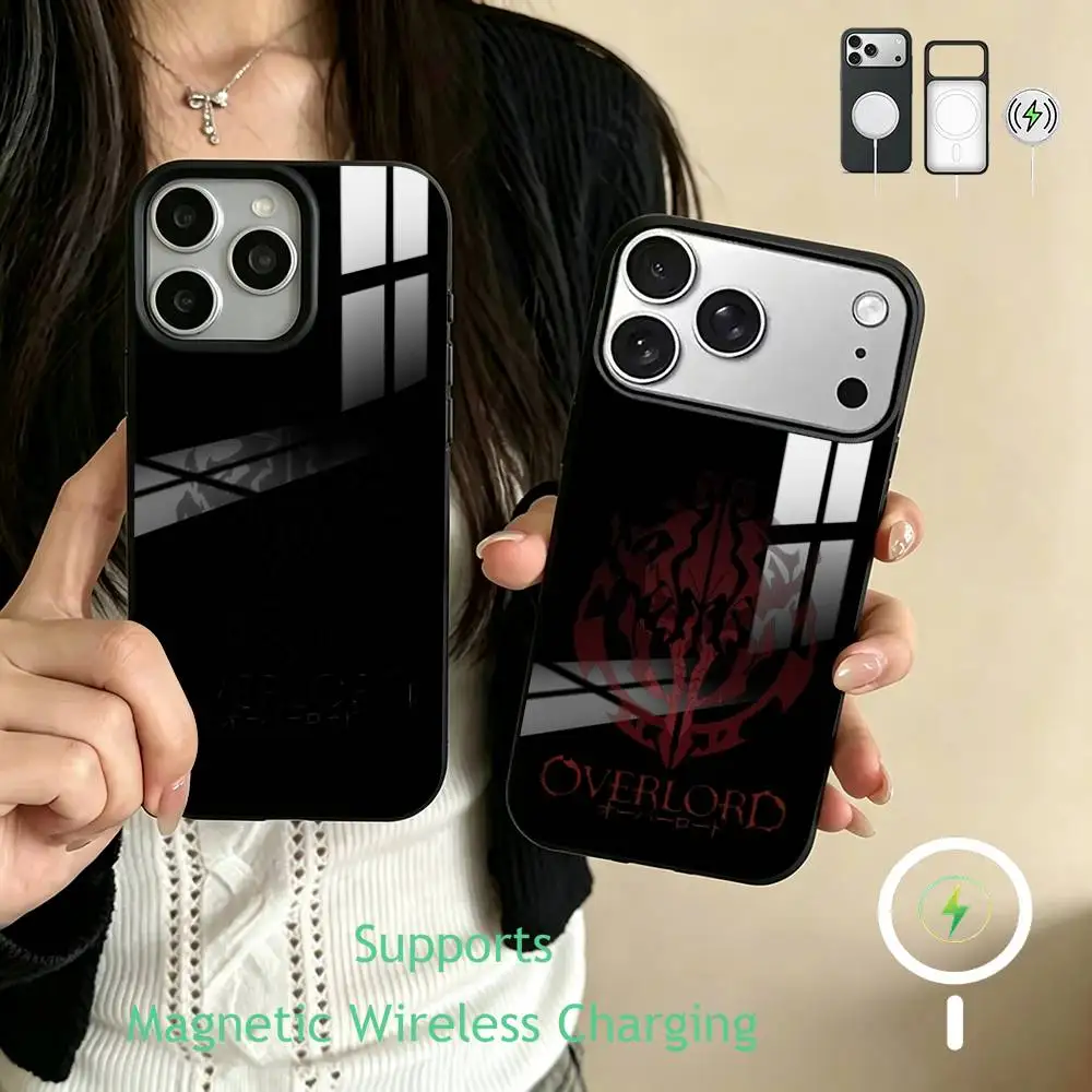 

OVERLORD Logo Phone Case For iPhone17,16,15,14,13,12,11 Plus,Pro Supports Magnetic Wireless Charging