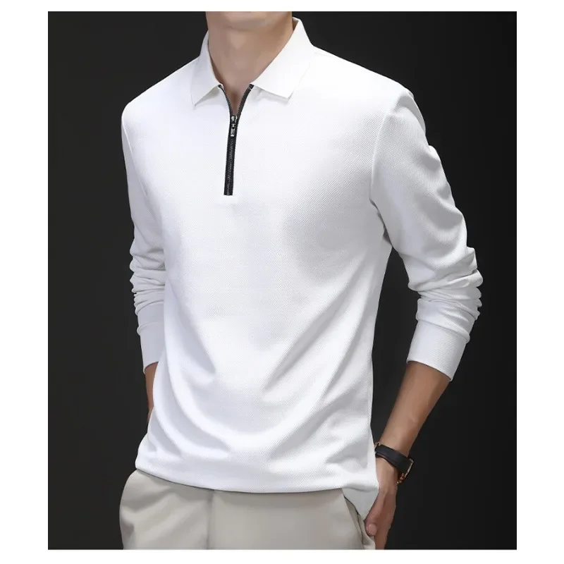 Soft Fabric, 2024 Autumn New Men's Lapel Long Sleeved Shirt Easily Adapts To Autumn