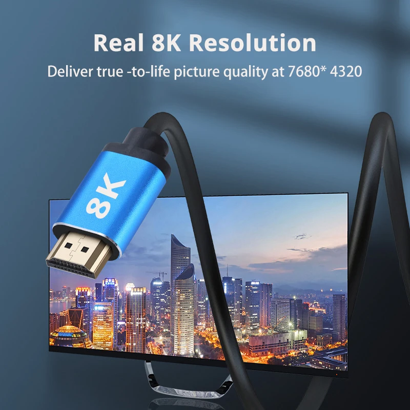 8K Hdmi Kabel Hdmi 2.1 Draad Voor Xiaomi Xbox Serries X PS5 PS4 Chromebook Laptops 120Hz Hdmi Splitter digitale Kabel Cord 4K