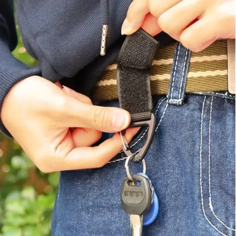 Military Tactical Hanging Key Hook Clip Clamp Buckle Nylon Webbing Molle Belt Carabiner Outdoor Strap Climbing Accessories