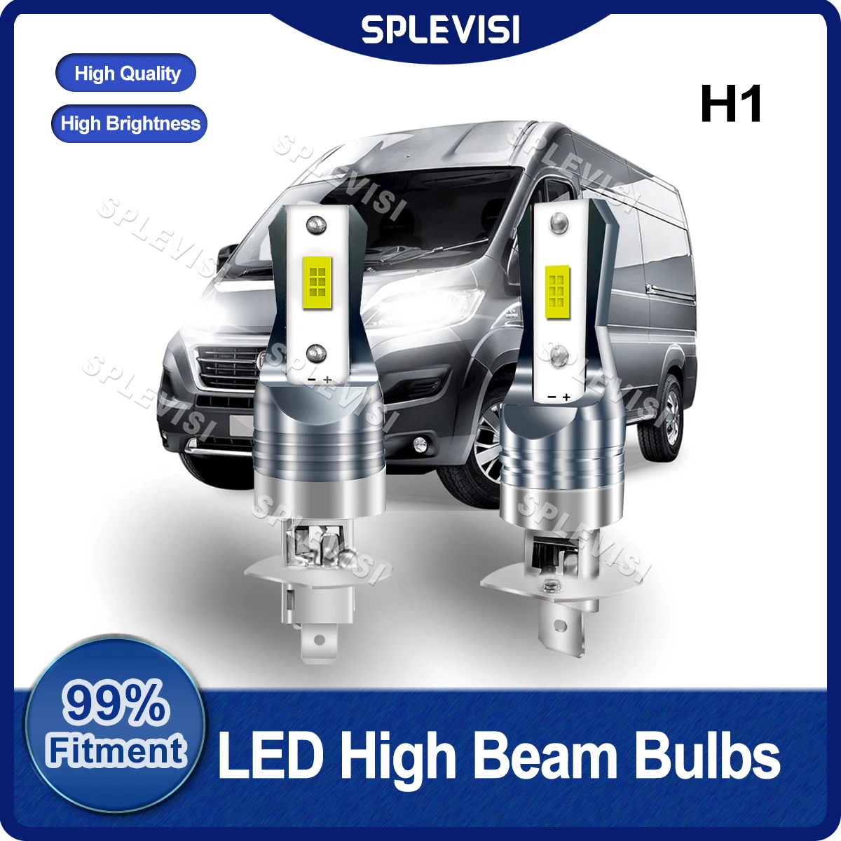 2x CSP LED Chips LED H1 Headlight High Beam Light 12v-24v For Ducato Van 2006 2007 2008 2009 2010 2011 2012 2013 2014 2015 2016