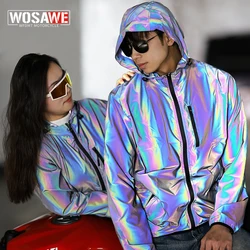 WOSAWE-Blusão Refletivo para Motociclista, Vestuário para Motocicleta, Hoodies de Proteção de Segurança, Moto Coat, Casaco de Inverno, Novo