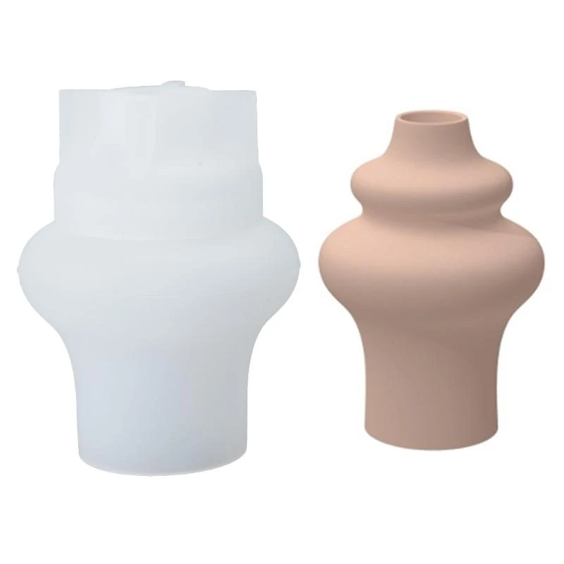 

N5KF Artistics Round Shaped Silicone Mould for Resin Epoxy Flower Pots Crafting