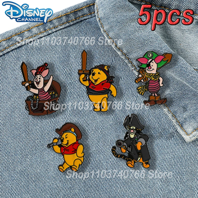 

Disney Pooh Bear Enamel Pins Cartoon Tigger Piglet Brooch Badge Backpack Metal Pin Accessories for Women Cute Jewelry Decoration