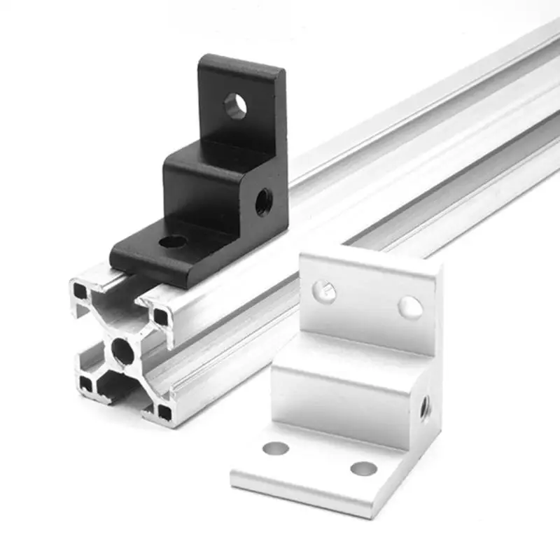 Aluminum Profile Corner Code Anchor Wheel Connector Right-angle Extrusion Foot Pad Mounting Bracket For 20/30/40 Alu Profiles