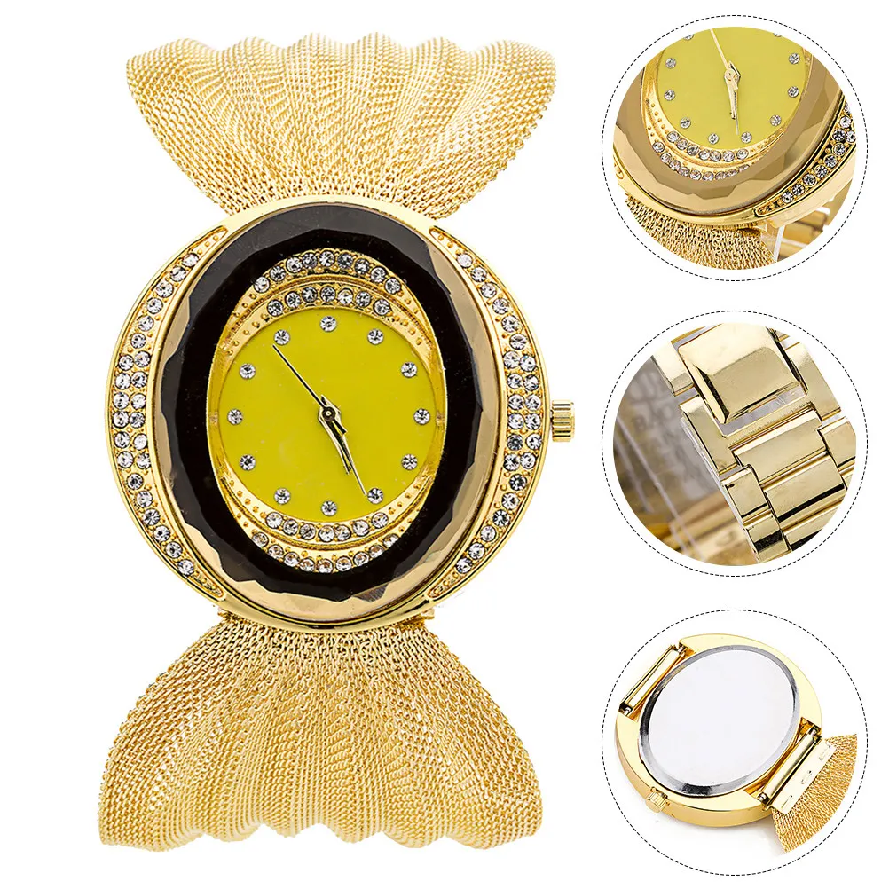 

1 шт. стильные женские наручные часы с овальным циферблатом, сетчатым ремешком, кварцевым механизмом, модный элегантный дизайн для повседневного использования, часы для женщин