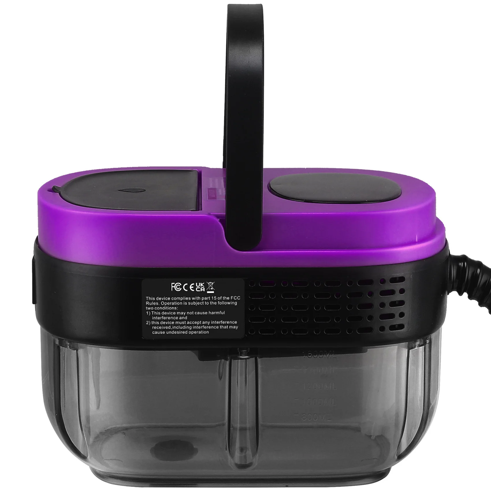 แบบพกพามือถืออุณหภูมิสูงทําความสะอาดในครัวเรือน 2500W เครื่องฉีดไอน้ําแรงดันสูงพร้อมถังเก็บน้ํา 1600ml