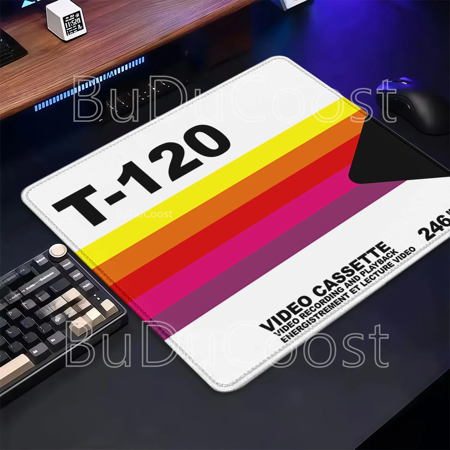 HD Printing Small Size Retro Style VHS Gaming Mousepad Pc Office Accessories Mouse Pad Laptop Gamer Cabinets Anti-slip Desk Mat