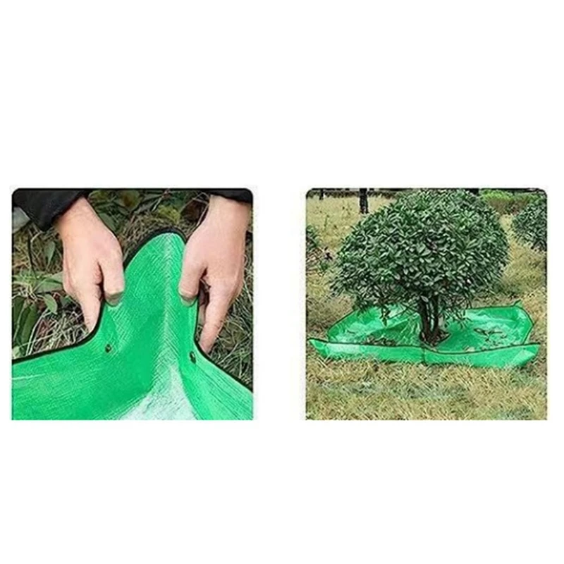 Garden Tree Pruning Waterproof Tarp With 12 Inch Hole For Tree And Hedge Trimming Accessories