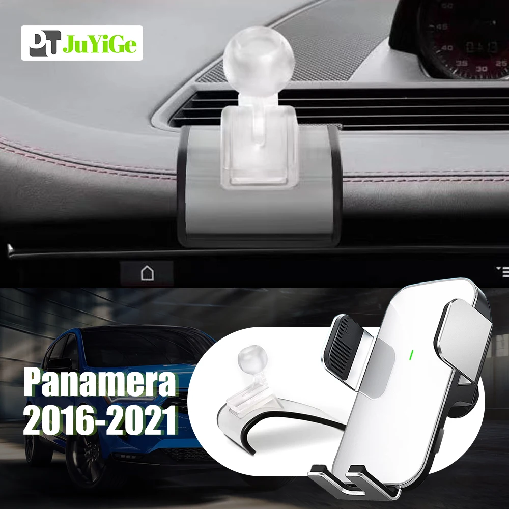 

For Porsche Panamera 971 2016-2021 2017 2018 2019 Car Mobile Phone Holder Special Fixed Bracket Solar Magnetic Wireless Charging