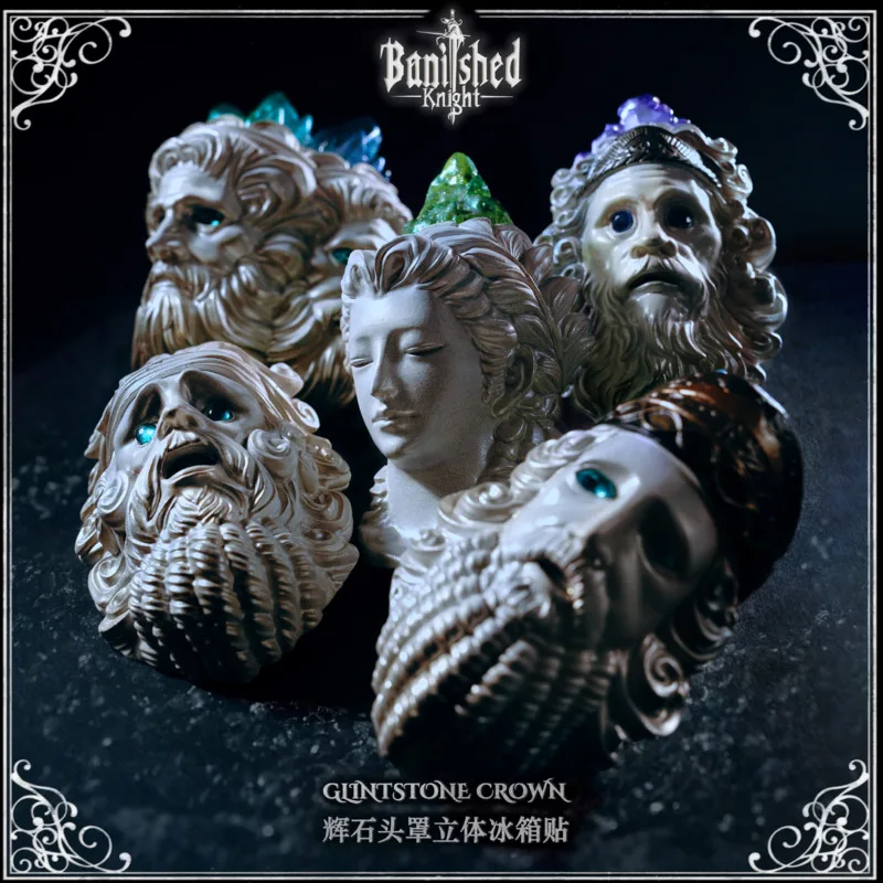 Eldened Ringed3D Relief Fridge Magnet Glintstone Crown Fantasy Crystal Crown Premium Stone Collectible Home Desktop Decor Gift