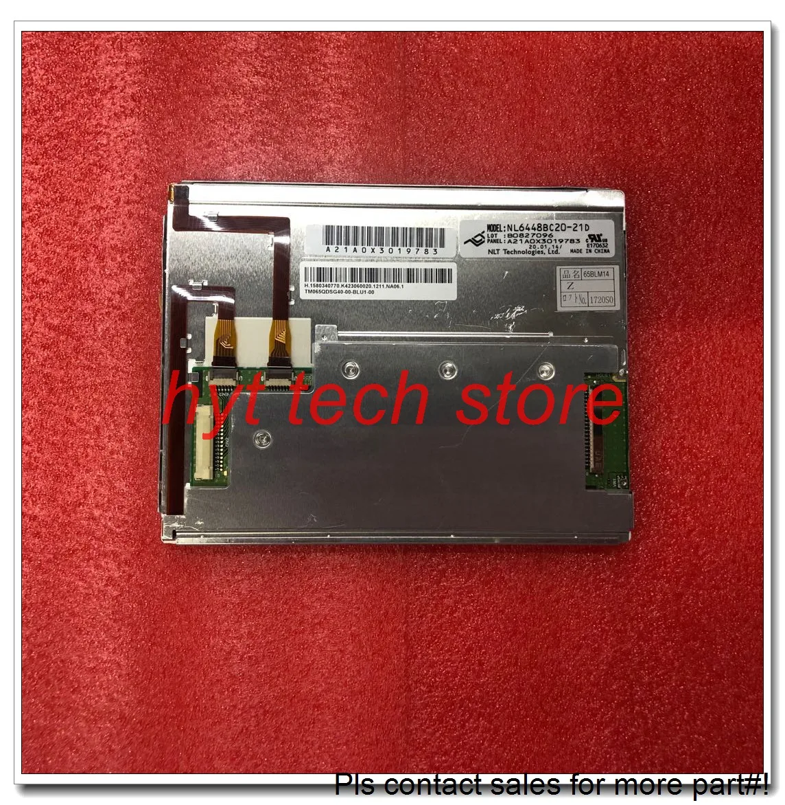 LCD Panel NL6448BC20-21D 6.5 INCH  20 pins connector LVDS  640*480  Original in stock