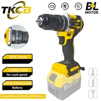 TKCB 13mm 2 Speed Brushless Electric Drill Hammer Cordless Screwdriver 35+3 Torque Impact Drill Tools for Makita 18V Battery