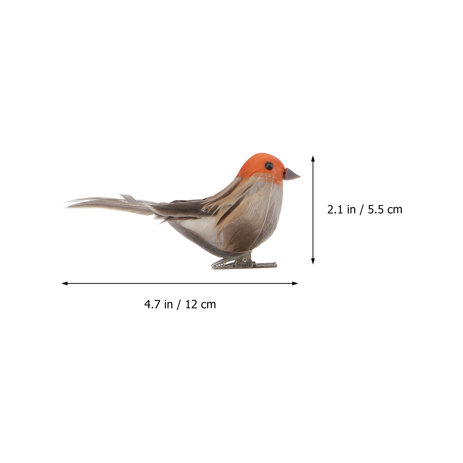 

12pcs Artificial Bird Sparrow Decoration Compact Size Scene Layout Foam Garden Adornment Handicraft Decor Ornament