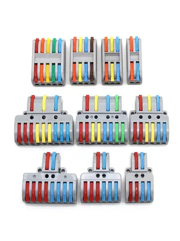 1 In Multiple Out Push-in Electrical Wire Connector Terminal Block Universal Fast Wiring Cable Connectors For Cable Connection