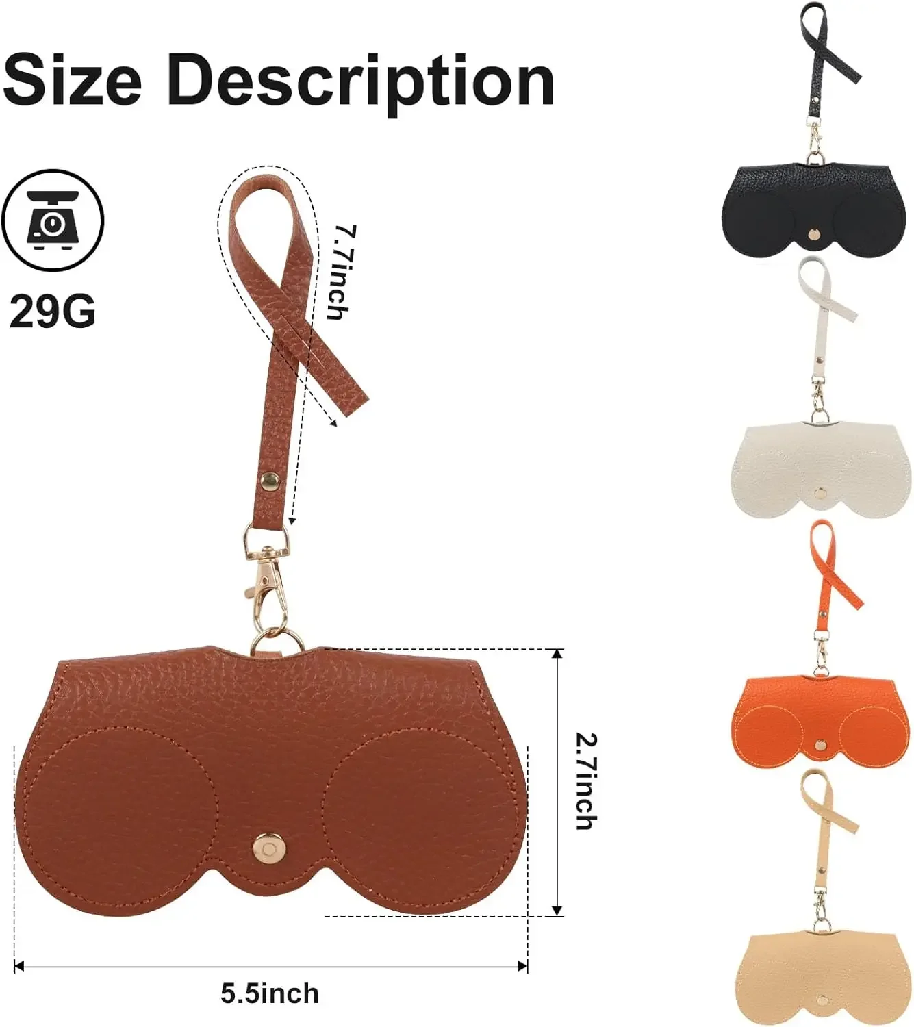 Soft Leather Sunglasses Bag Eyewear Case Container Storage Box Portable Hanging Glasses Bag Anti-Compression Sunglasses Case