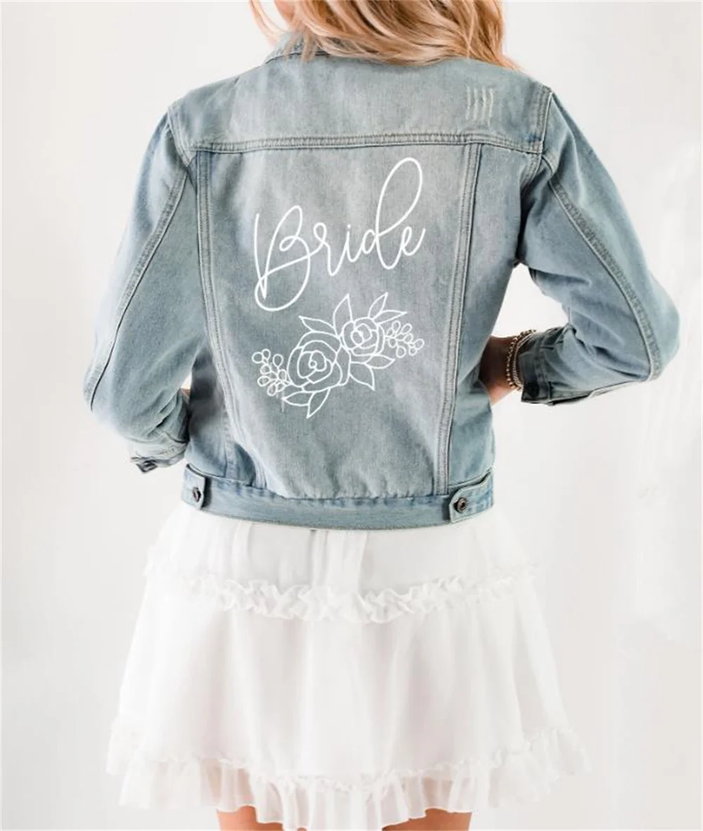 

Wedding Jacket Bride Jean Jacket MRS Jacket Denim Jacket Bride to Be Gift Ideas Unique Bridal Shower Gift Ideas Honeymoon Gift