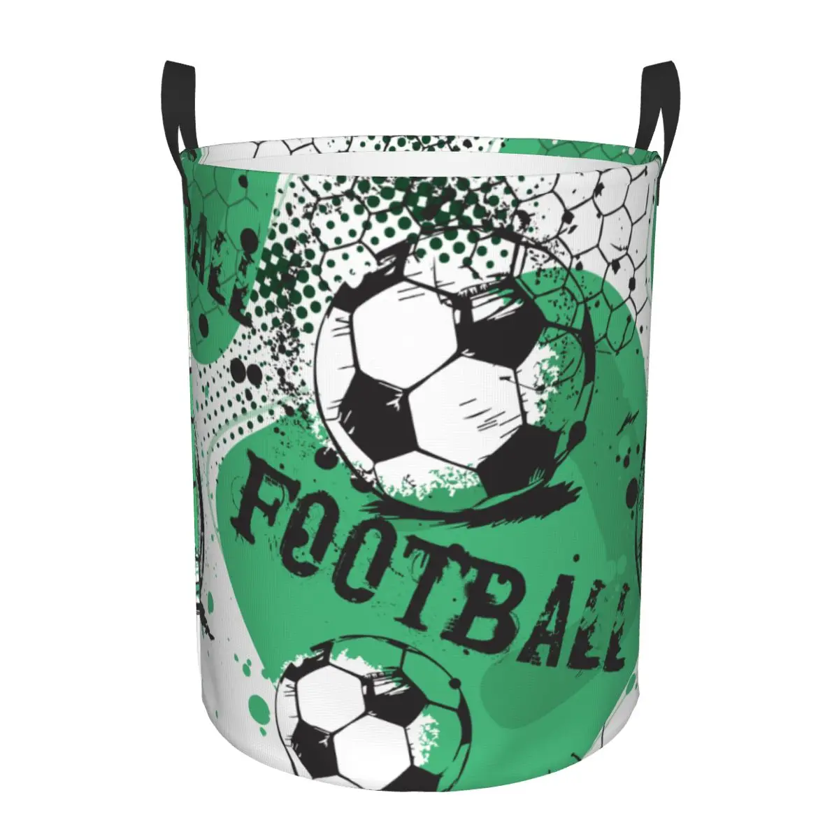 Laundry Basket Abstract Football Grunge Urban Pattern Cloth Folding Dirty Clothes Toys Storage Bucket Household Storage Basket