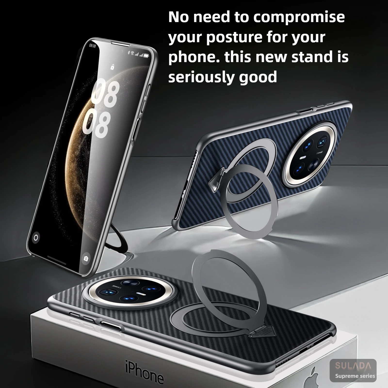 

SULADA Supreme для Honor Magic 8 Pro Чехол из углеродного волокна с кевларовой текстурой Чехол для телефона Honor Magic 7 Pro Magic 8 7