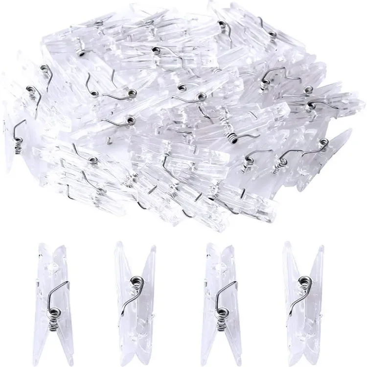 20pcs Mini Transparent Sewing Clips Plastic Photo   Binding Clip Plastic Craft Sewing  Clamps For