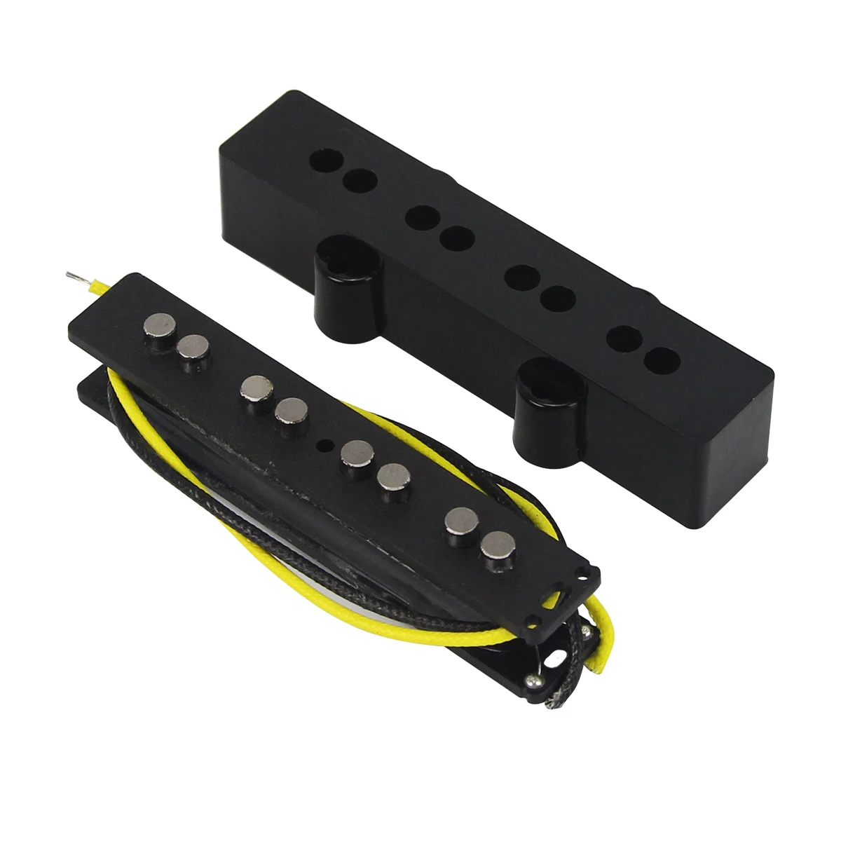 FLEOR 2PCS Alnico 5 PJ Jazz Bridge & PB Bass Pickup Set for 4-String Bass