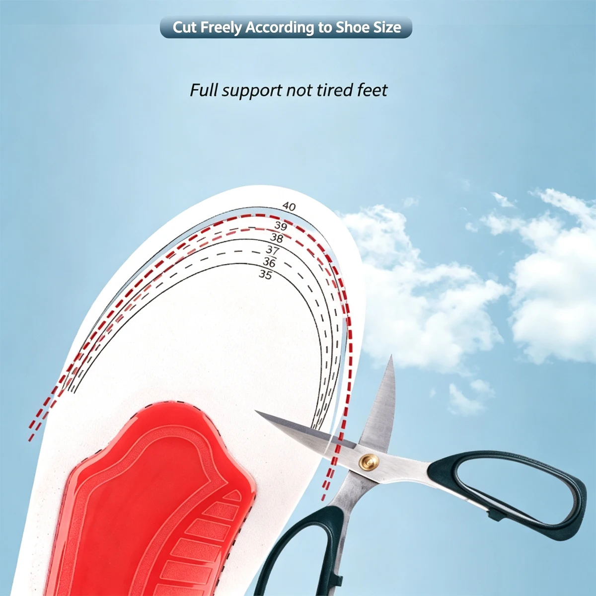 Flat Foot Orthopedic Arch Support Cushioning Insole Shoe Insoles and Inserts Orthotic Pain Shoes Functional Soles Arched High