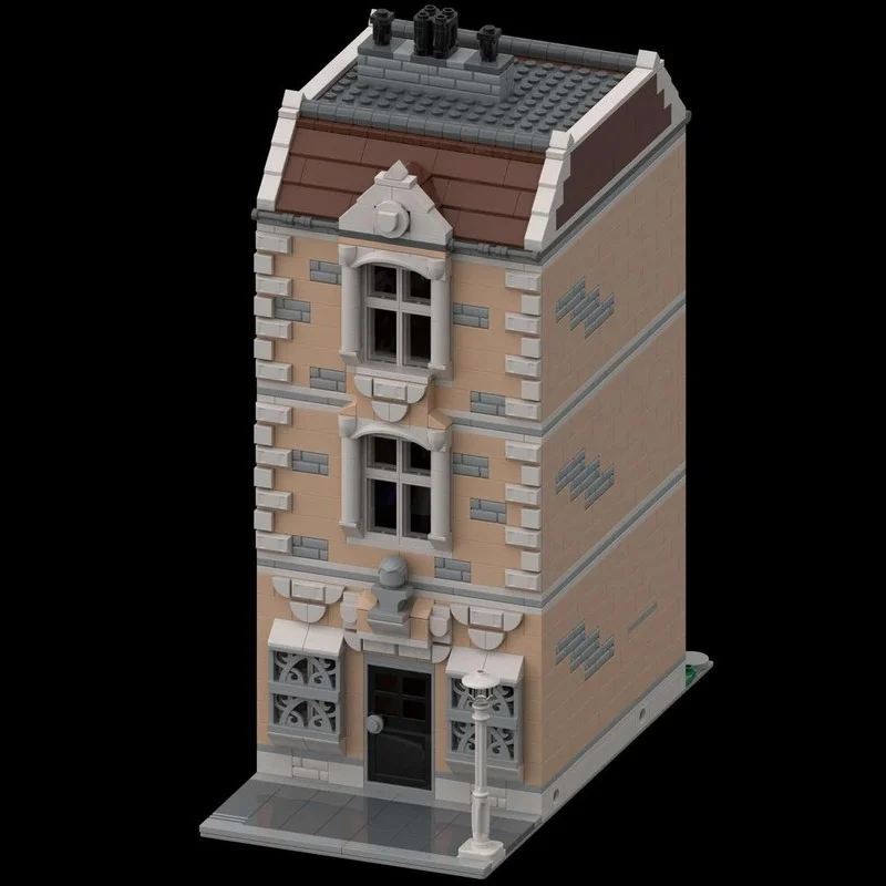 1718pcs MOC Downtown Apartments Modulared Model Building Blocks Architecture Toys Education Brick Christmas Gift Kids Birthday