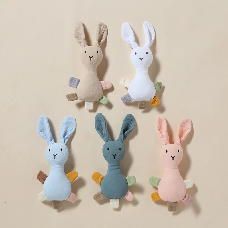 New Stuffed Bunny Doll Baby Rattle kawaii Rabbit Newborn Soothe Appease Snuggle Toy Safety Cotton Baby Shaking Rattle Toys