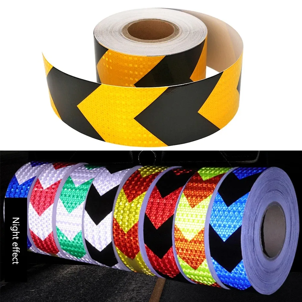 

1 Meter Car Reflective Tape Auto Safety Warning Sticker Arrow Reflective Tape Protective Strip Film Car Auto Motorcycle Stickers